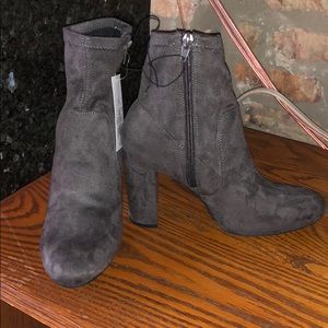 A New Day: Faux Suede Grey Booties